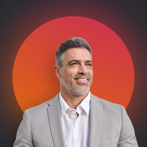 man smiling in business attire